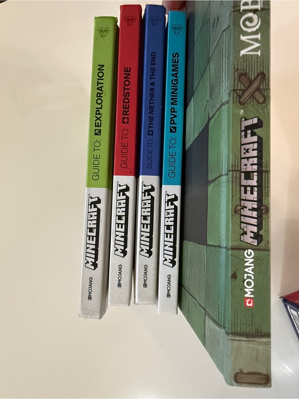 Minecraft Guide Book Set - Green, Red, Blue, Teal Spines
